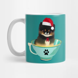 Christmas Dog Teacup Pomeranian Puppy Youre My Cup of Japanese Tea Xmas Animals Mug